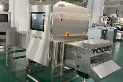 Được thiết kế để tích hợp vào các trạm loại bỏ tùy chọn, máy X-quang Fanchi-tech hoàn hảo cho các sản phẩm rời và chảy tự do, chẳng hạn như Thực phẩm khô, Ngũ cốc & Hạt, Trái cây, Rau & Hạt, Các ngành công nghiệp khác / chung. Được thiết kế để tích hợp vào các trạm loại bỏ tùy chọn, máy X-quang dòng chảy lớn Fanchi-tech hoàn hảo cho các sản phẩm rời và chảy tự do, chẳng hạn như Thực phẩm khô, Ngũ cốc & Hạt, Trái cây, Rau & Hạt, Các ngành công nghiệp khác / chung. Hệ thống này có nhiều tùy chọn loại bỏ bao gồm phun khí 64 kênh và nhiều cánh, có khả năng phát hiện tuyệt vời nhiều loại chất gây ô nhiễm bao gồm tất cả các loại kim loại, xương, thủy tinh, đá và nhựa đặc, v.v. Đặc trưng : ☆ 4 kênh với 4 bộ phận loại bỏ nắp, 32 kênh bộ phận loại bỏ tia khí hoặc 64 kênh bộ phận loại bỏ tia khí, đảm bảo lượng vật liệu thải ra ở mức tối thiểu ☆ Độ nhạy và độ ổn định tuyệt vời, khả năng ứng dụng sản phẩm tuyệt vời ☆ An toàn và đáng tin cậy với sự chấp thuận của FDA ☆ Khả năng thích ứng với môi trường tốt ☆ Cấp độ bảo vệ IP66, dễ dàng vệ sinh ☆ Thiết kế mô-đun cho phép thay thế linh kiện nhanh chóng và bảo trì dễ dàng Thông số kỹ thuật: model FA-XIS4016P Ống tia X Tối đa 80KV, 210W/350W Chiều rộng kiểm tra 400mm Chiều cao kiểm tra 160mm Độ nhạy kiểm tra tốt nhất Đường kính bóng SUS 0,3mm Đường kính dây SUS 0,2 * 2m m Bi thủy tinh/gốm đường kính 1.0mm Tốc độ Convryor 10-70m/phút Hệ điều hành Windows Professional Phiên bản 10 Máy phát tia X/Cảm biến VJT/DT Truy xuất dữ liệu Qua USB, Ethernet, v.v. Phương pháp làm mát Máy điều hòa không khí công nghiệp Chế độ bảo vệ Rèm bảo vệ có thể tháo rời Người từ chối Máy loại bỏ cánh quạt bốn kênh/một kênh/máy loại bỏ phun khí 32 kênh Tiêu chuẩn an toàn bức xạ EN 61010-02-091 , FDA CFR 21 phần 1020 , 40 Vật liệu xây dựng Thép không gỉ 304 video và hình ảnh Hệ Thống Kiểm Tra Bằng Tia-X Cho Sản phẩm rời chưa đóng gói Hệ Thống Kiểm Tra Bằng Tia-X Cho Sản phẩm rời chưa đóng gói